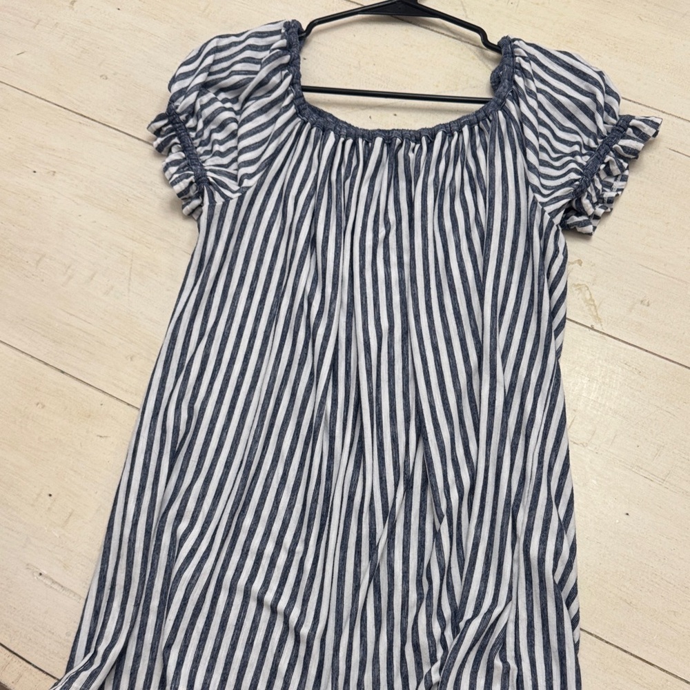 Striped Blue and White Kids Dress